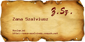 Zana Szalviusz névjegykártya